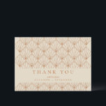 Art Deco Burnt Orange Elegant Custom Wedding Thank You Card<br><div class="desc">Vintage Art Deco Burnt Orange Elegant Custom Wedding Thank You Card</div>