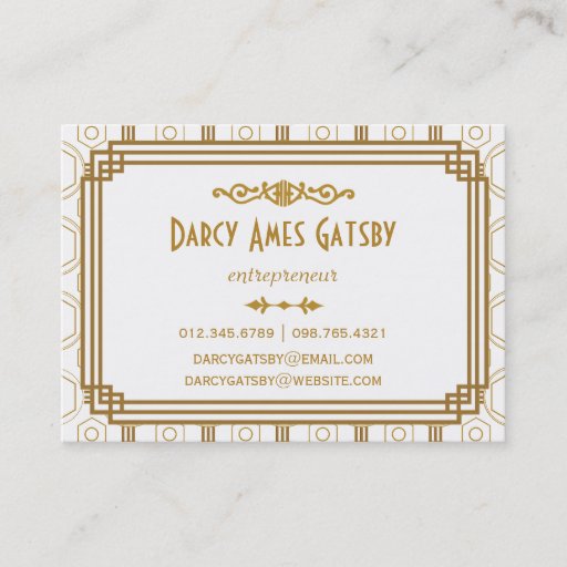 Customizable Art Deco Business Cards