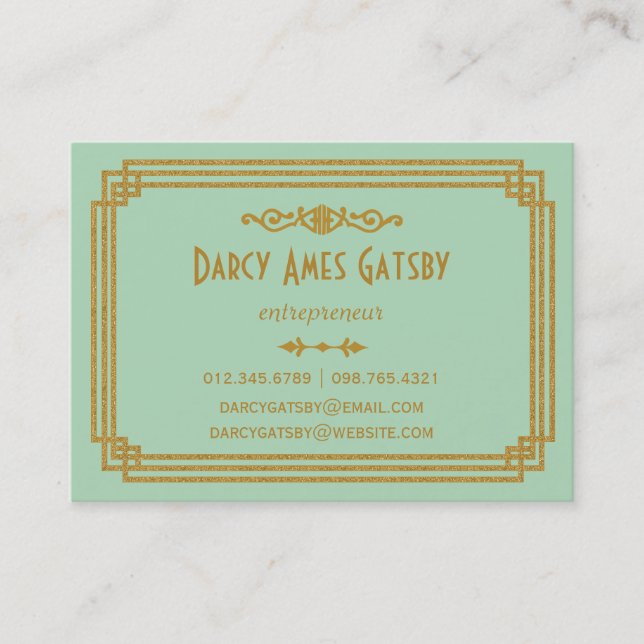 Art Deco Business Cards (Front)