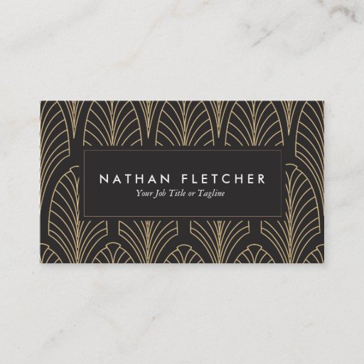 Customizable Art Deco Business Cards