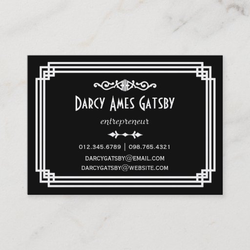 Customizable Art Deco Business Cards