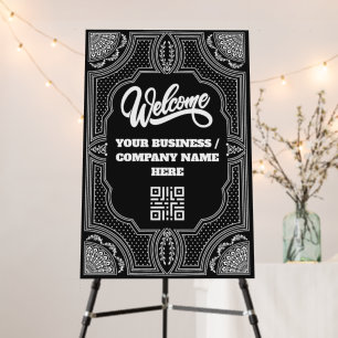 Art Deco Business Reception Welcome Sign