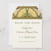 Art Deco Butterfly Calla Lily Wedding  Invitation (Front)