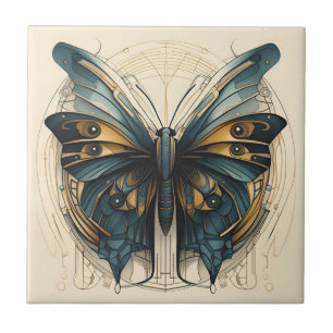 Art Deco Butterfly Ceramic Tile