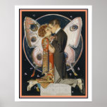 Art Deco Butterfly Couple 16 x 20 Print<br><div class="desc">Joseph Leyendecker's Butterfly Couple Art Deco Print.</div>