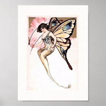 Art Deco Butterfly Fairy Poster by Vintage_Obsession at Zazzle