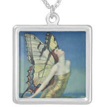 Art Deco Butterfly Necklace