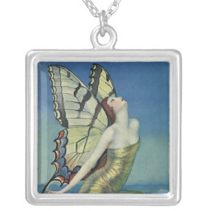Art Deco Butterfly Necklace