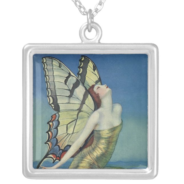 Art Deco Butterfly Necklace (Front)