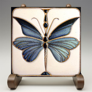 Art Deco Butterfly Wall Decor Art Nouveau Ceramic  Ceramic Tile