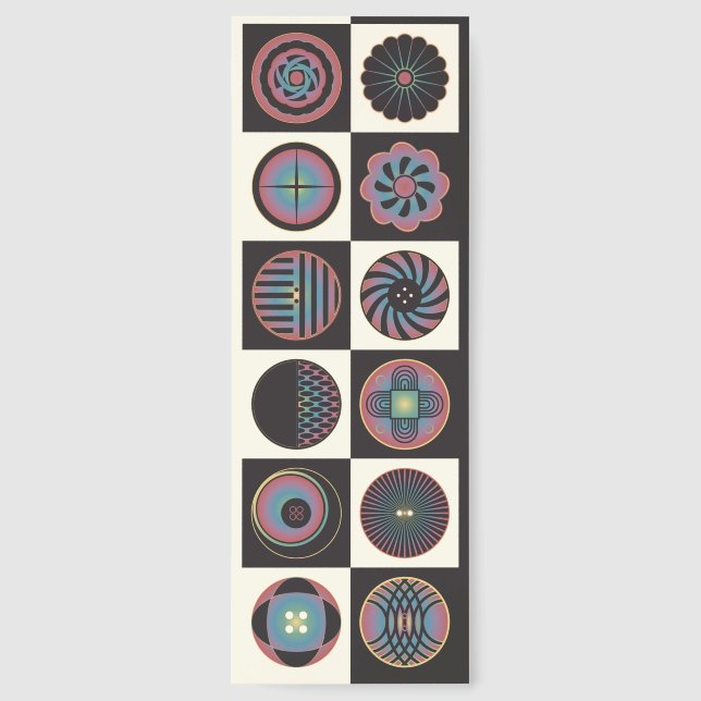 Art Deco Buttons Bookmark (Front)