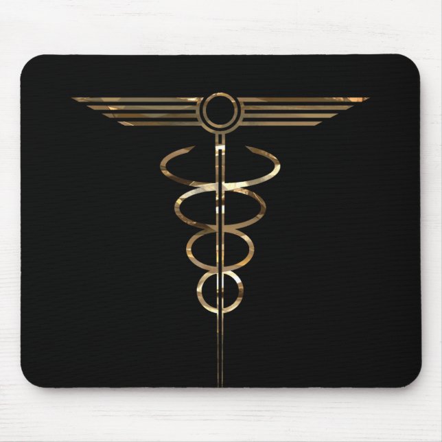 Art Deco Caduceus Mouse Pad (Front)