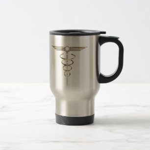 Art Deco Caduceus Travel Mug
