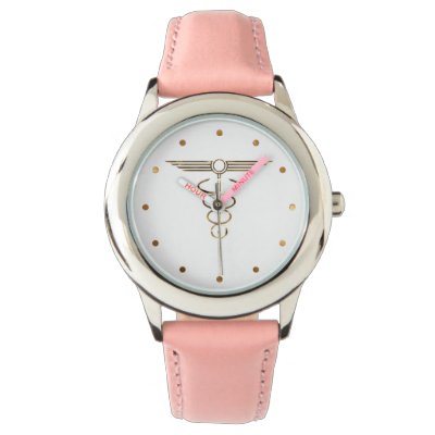 Pink girls authentic watch letter monogram