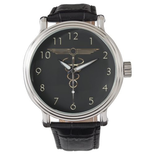 Art Deco Caduceus Wrist Watch