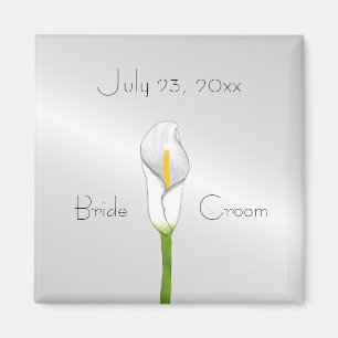 Art Deco Calla Lily Save the Date Magnet