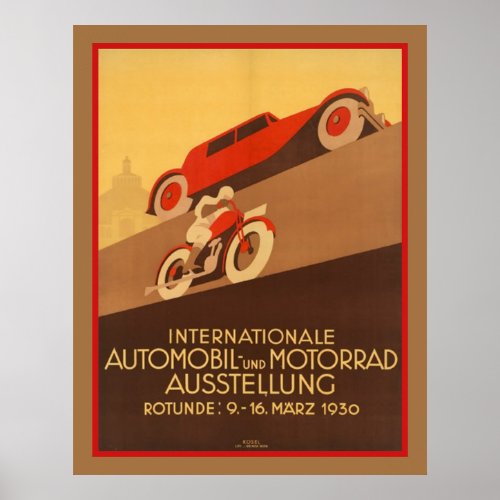 Art Deco Car Poster