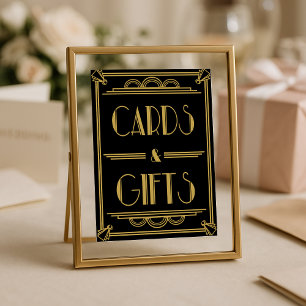 Art Deco Cards and gifts table print