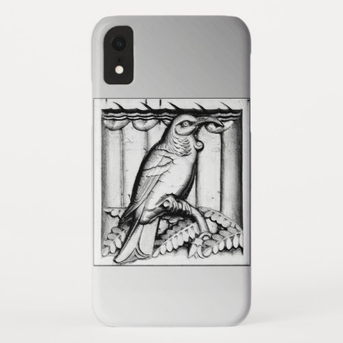 Art Deco carved stone falcon _ silver iPhone XR Case