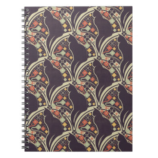 Art Deco Cat Floral Pattern Notebooks & Journals
