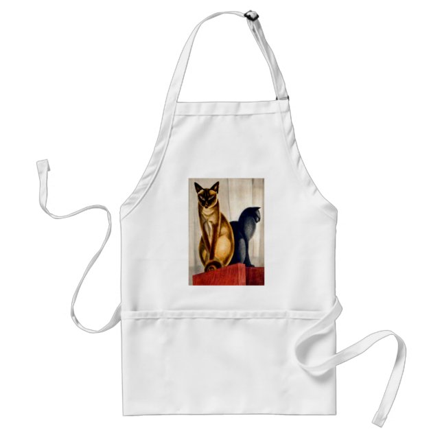 Art Deco Cats Adult Apron (Front)