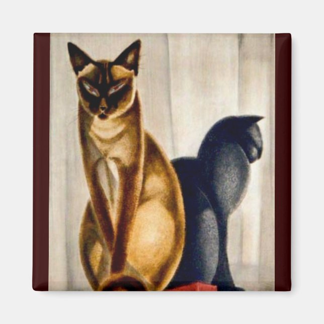 Art Deco Cats Magnet (Front)