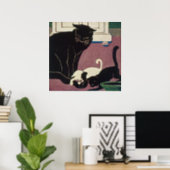 Art Deco Cats Poster | Zazzle