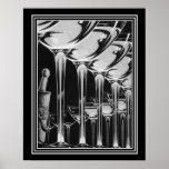 Art Deco Champagne Glass Print 16x20<br><div class="desc">Nice,  Neutral Tone,  Art Deco Champagne Glass Print -16x20</div>