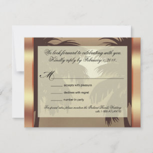 Art Deco Champagne ICE Metallic Faux Vellum RSVP
