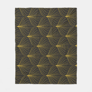 Art Deco Charm: Vintage Geometric Seamless Fleece Blanket