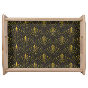Art Deco Charm: Vintage Geometric Seamless Serving Tray