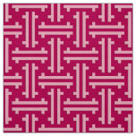 Art Deco Chinese Fret, Fuchsia Pink Fabric