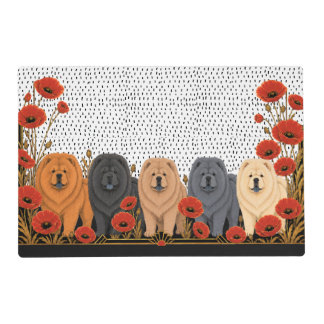 ART DECO CHOWS rough - limited production Placemat