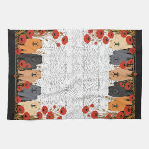 ART DECO CHOWS smooth   - limited production  Kitchen Towel