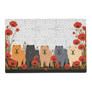 ART DECO CHOWS smooth - limited production Placemat