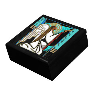 Art Deco Christmas Angel (Ceramic Tile) Gift Box