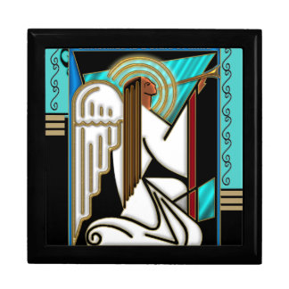 Art Deco Christmas Angel (Ceramic Tile) Gift Box