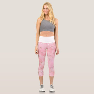 Art Deco Christmas Capri Leggings
