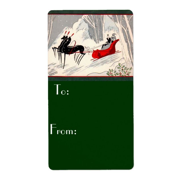 Art Deco Christmas Gift Tags (Front)