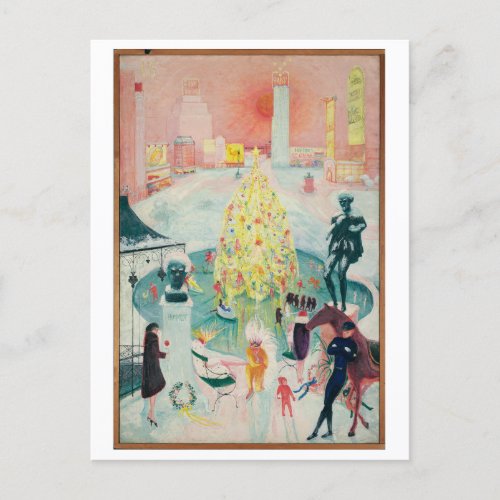 Art Deco Christmas Painting by Florine Stettheimer Holiday Postcard