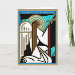 Art Deco Christmas State of Mind Holiday Card