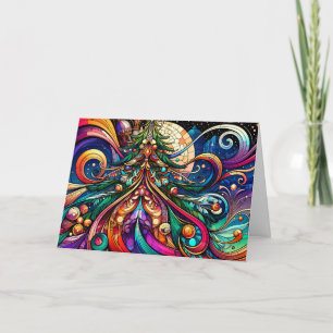 Art Deco Christmas Tree Holiday Card