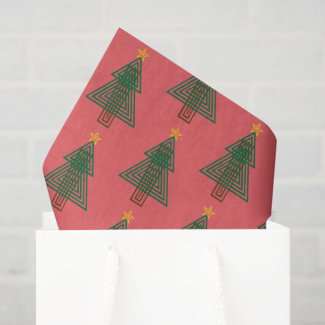 Art Deco Christmas Tree Tissue Paper (Gift Bag)