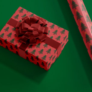 Art Deco Christmas Tree Wrapping Paper