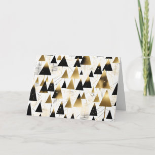 art deco christmas trees greeting card