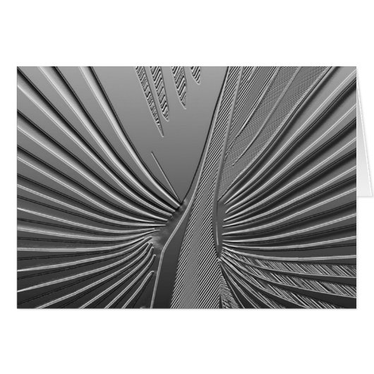Art Deco chrome palm leaf Cards (Front Horizontal)