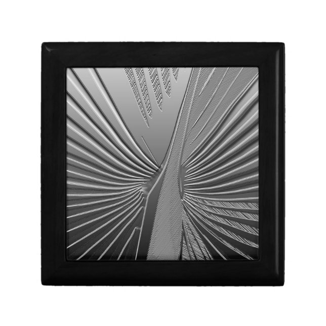Art Deco chrome palm leaf Gift Box (Front)