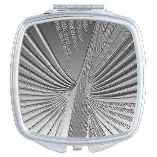 Art Deco chrome palm leaf Makeup Mirror