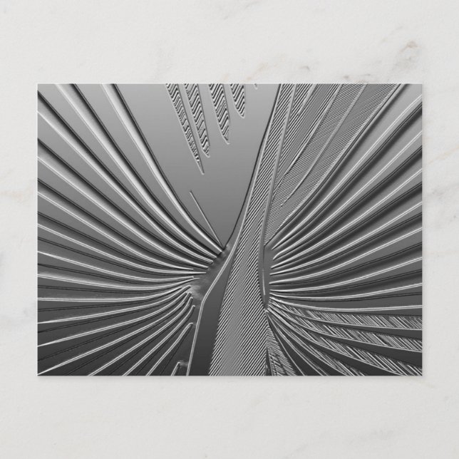 Art Deco chrome palm leaf Postcard (Front)