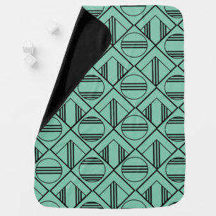 Art Deco Circles and Diamonds  Baby Blanket